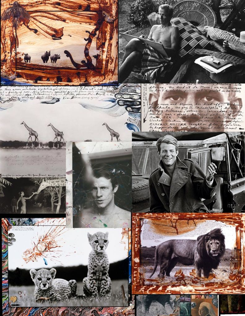 Article portrait of day shooting with Peter Beard